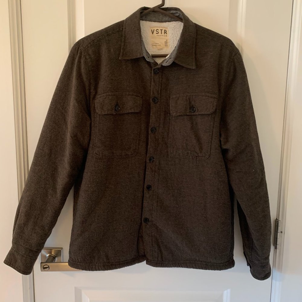 VSTR Fur-Lined Shirt Jacket Brown, Size M